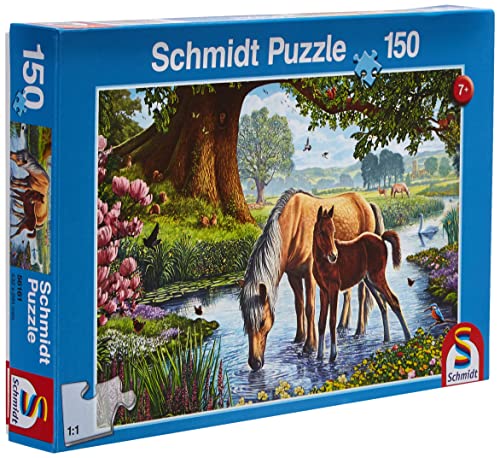 Schmidt 56161 - Caballos de Torrente: Kids Jigsaw Puzzle 150 Piezas Partir de 7 años